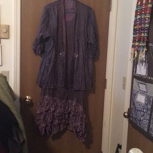 Lee Anderson-made in USA purple dress and jacket.
